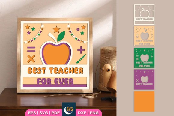 Best Teacher Ever 3D Shadow Box SVG: A Modern Tribute to Education
