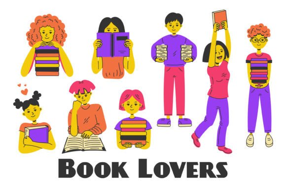 Book Lovers Illustrations PNG Clipart: A Practical Asset for Modern Designers