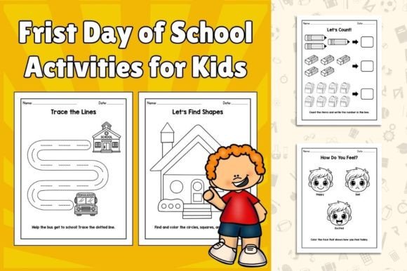 First Day of School Coloring Activities