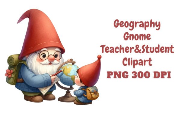 Geography Gnome Teacher Student Clipart
