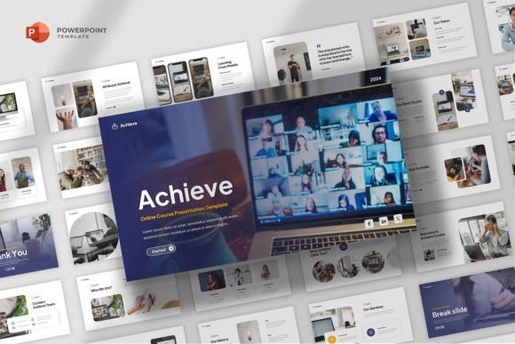 Online Course Powerpoint Template for Creators