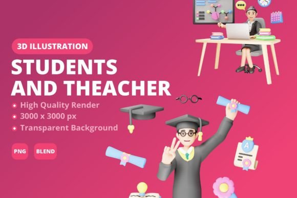 Student and Teacher 3D Character: Elevating Educational Visuals