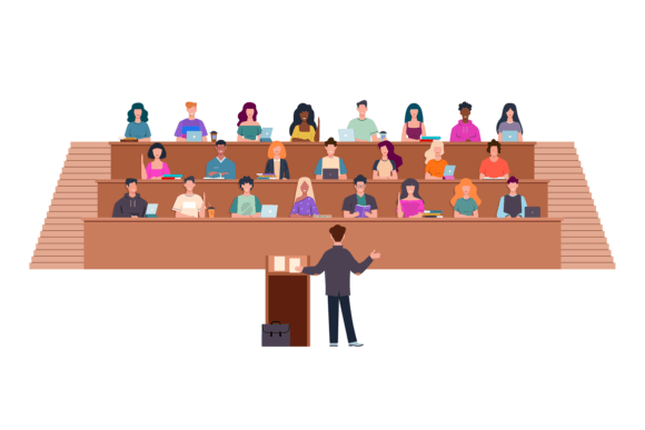 Students in Lecture Hall: Navigating the Learning Process