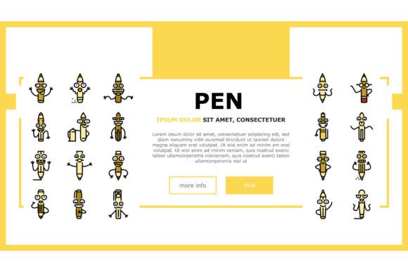 The Pen Character Pencil School Landing Head: A Visual Gateway to Educational Engagement
